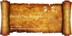 Halász Kinga névjegykártya