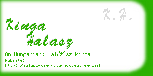 kinga halasz business card